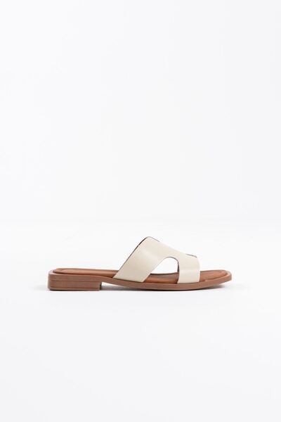 Zerenyus Fergei Premium Beige Genuine Leather Slippers