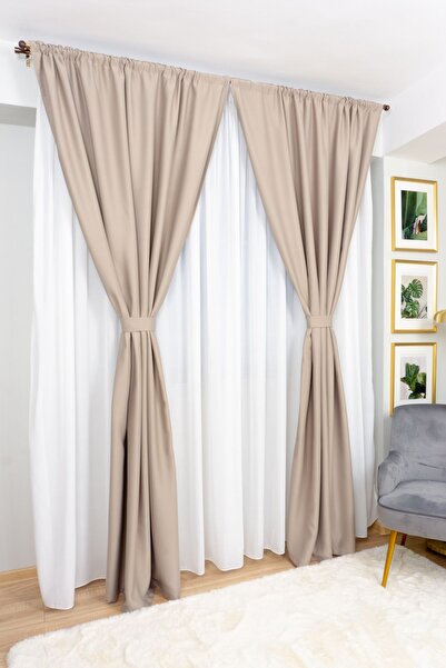 Harnicuta Set of 2 Blackout Coffee Curtains with Rejansa, Choice of Dimensions: Width x Height