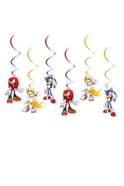 Parti Dükkanım Sonic Boom Asma Süs 6 Adet