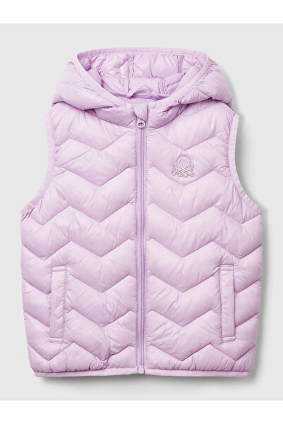 Benetton Lilac Colored Girl's Vest for Ages 1-6