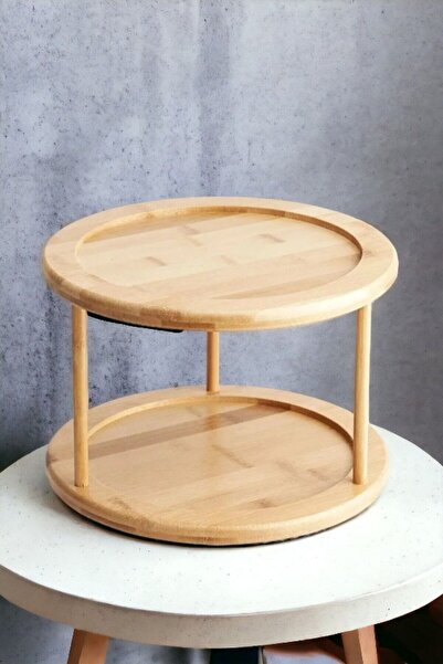 Mottogo Bamboo 2-Tier Rotating Stand| Presentation Case