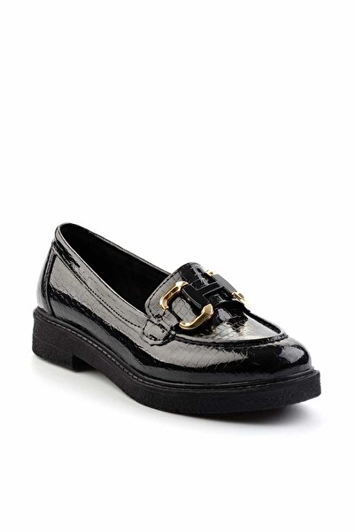 Bambi Siyah Kadın Loafer Ayakkabı K01257067511