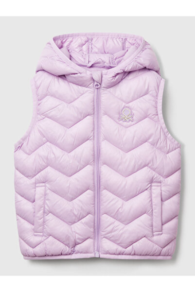 Benetton Lilac Colored Girl's Vest for Ages 1-6