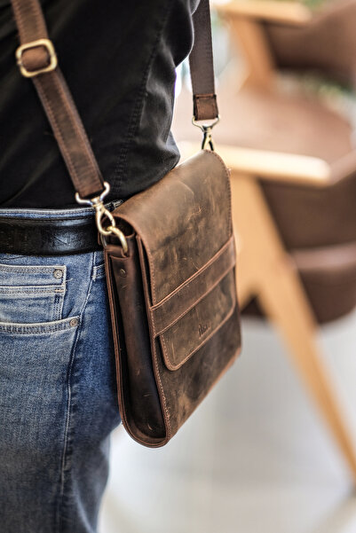 naft ULAK SLİM-HAKİKİ DERİ POSTACI ÇANTASI - ÇAPRAZ ÇANTA