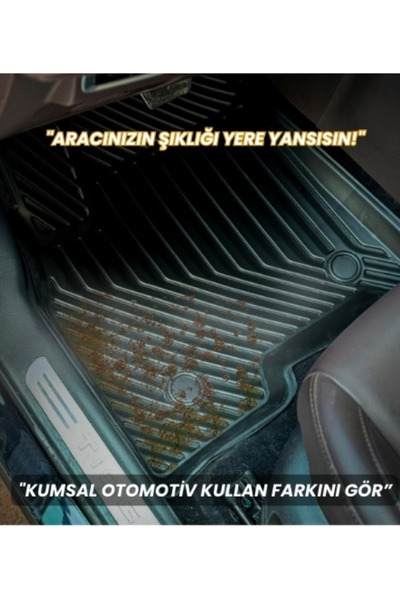 Black Gold Renault Clio 5 E-Tech 2023+ Uyumlu 3D Oto Paspas Havuzlu