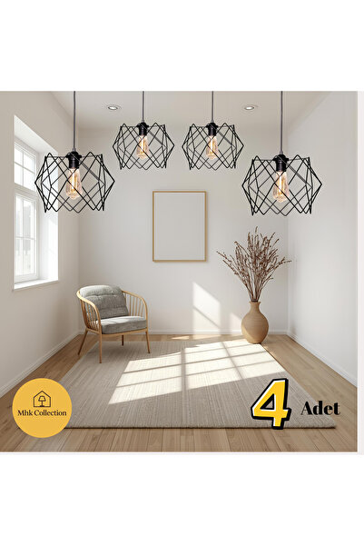 MHK Collection 4 Adet Silvano Avize One Salon Mutfak Banyo Yatak Odası Çocuk Odası Antre Sarkıt Avize