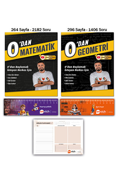 REHBER MATEMATİK YAYINLARI 0 dan Matematik - 0 dan Geometri Set 2 Kitap