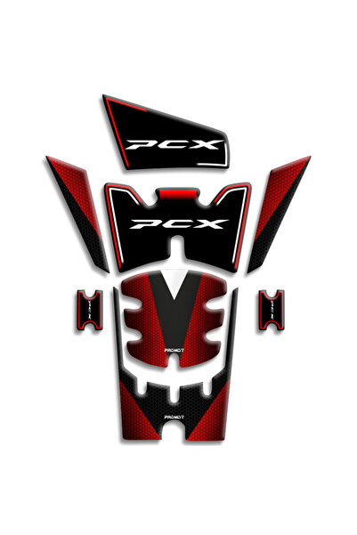 MOTOSEPETİM PCX DX-STD UYUMLU TANK PAD 3D SET 2025 MODEL 8 PARÇA 09