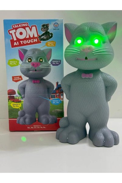 Brother Toys Konuşan Kedi Tom Ses Kaydeden Işıklı Müzikli Oyuncak 23 Cm Talking Tom Cat