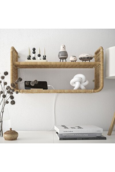IKEA Duvar rafı, rattan, 60x20 cm