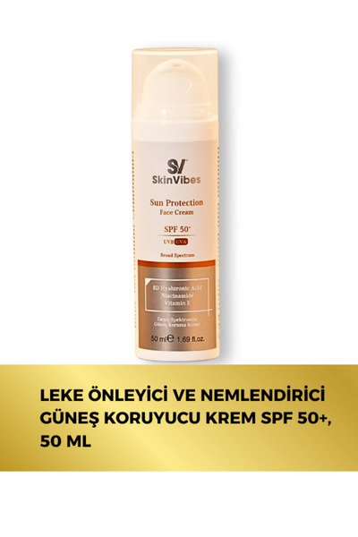 Skinvibes Yüksek Korumalı, Leke Önleyici ve Nemlendirici Güneş Koruyucu Krem ...