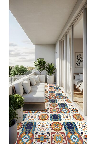 DECOMALL K-33 Kendinden Yapışkanlı FOLYO Suya Dayanıklı Mutfak Banyo Zemin Kaplama 30x30cm (Laminasyonlu)