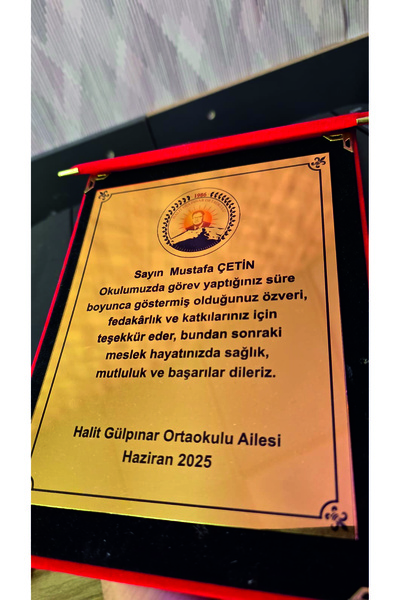 siverek reklam Kişiye Özel Plaket - Kişiye Özel Kadife Plaket - Öğretmene Pla...