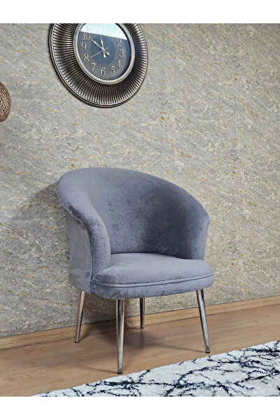 ZAFİR Tekli TEDDY Krom Kaplama Sivriltme Ayak Çay Seti Koltuk Tekli Berjer , Balkon, Salon, Ofis