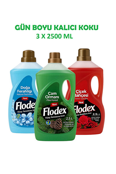 FLODEX Yüzey Temizleyici Çam 2500 Mlx1 Doğa 2500 ml X1 Çiçek Bahçesi 2500 Mlx1