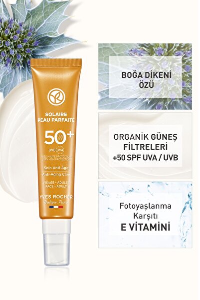 Yves Rocher Spf 50 Yüksek Korumalı Fotoyaşlanma Ve Leke Karşıtı Yüz Güneş Kremi/solaire Peau Parfaite-40 ml