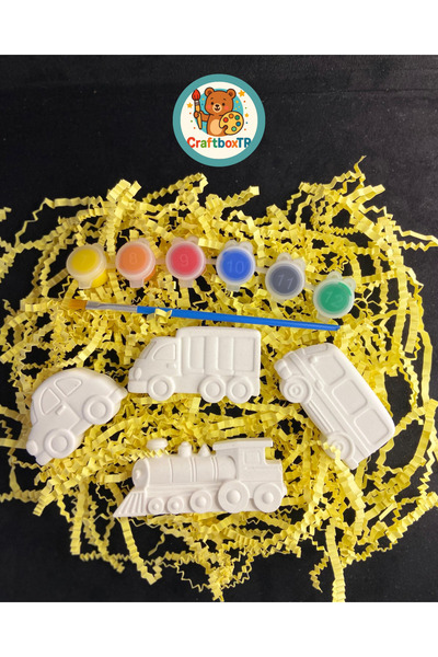 CRAFTBOXTR TAŞITLAR EĞLENCELİ TAŞ BOYAMA SETİ /Kendin Yap,dıy, Doğum Günü, Ka...