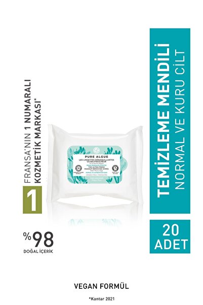 Yves Rocher Tüm Ciltler, Makyaj Temizleme Mendili - Antioksidan, Prebiyotik İçerikli - Pure Algue