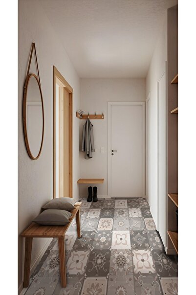 DECOMALL K-39 Kendinden Yapışkanlı FOLYO Suya Dayanıklı Mutfak Banyo Zemin Kaplama 30x30cm (Laminasyonlu)