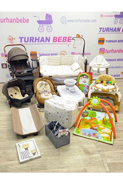 TURHAN BEBE Yeni Doğan ROBOT Bebek Çeyiz Seti (25 Parça) PARK BEŞİK UYKU SETİ BEBEK ARABASI ANA KUCAĞI...