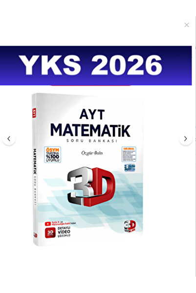 3D Yayınları 2026 3D AYT Soru Bankası Matematik
