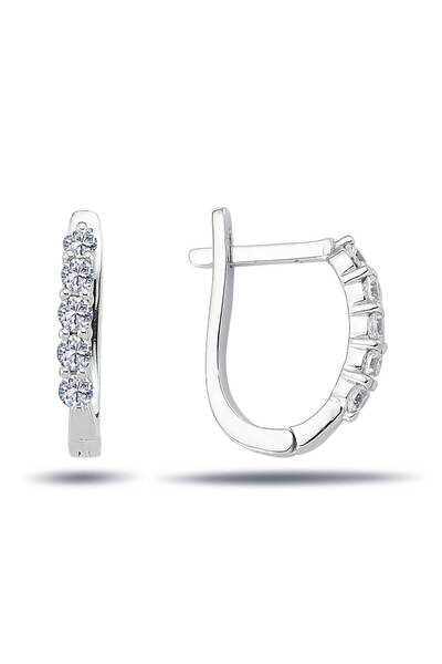 Lova Pırlantalı Menekşe Halka Küpe - 3070025