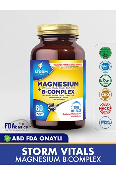 STORM VİTALS Magnezyum B-kompleks- Sağlam Kas Ve Kemikler- 60 Tablet