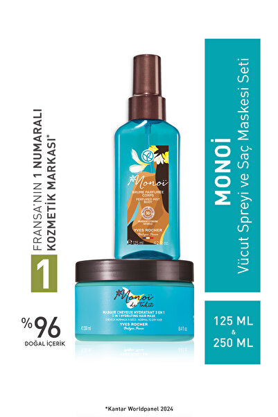 Yves Rocher Monoi Vücut Spreyi ve Saç Maske Seti