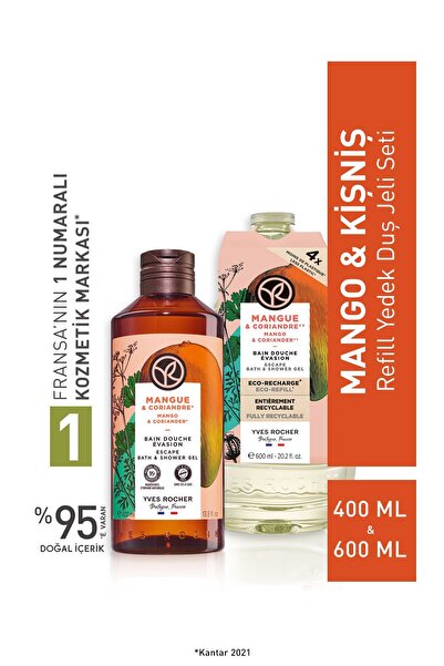 Yves Rocher Mango Kişniş Refill Yedek Duş Jeli Seti-9916708