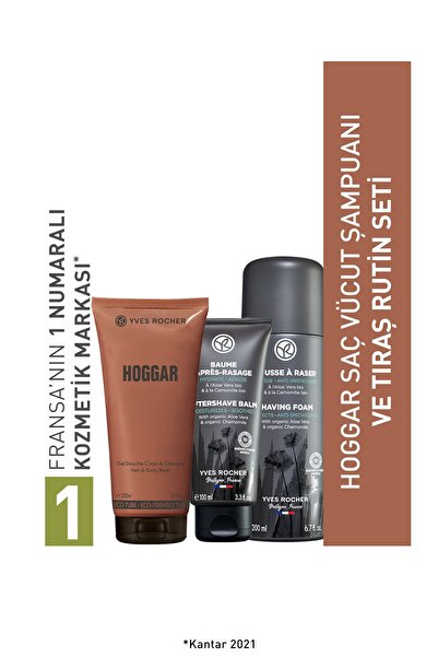 Yves Rocher Hoggar Saç Vücut Şampuanı ve Tıraş Rutin Seti-9916814
