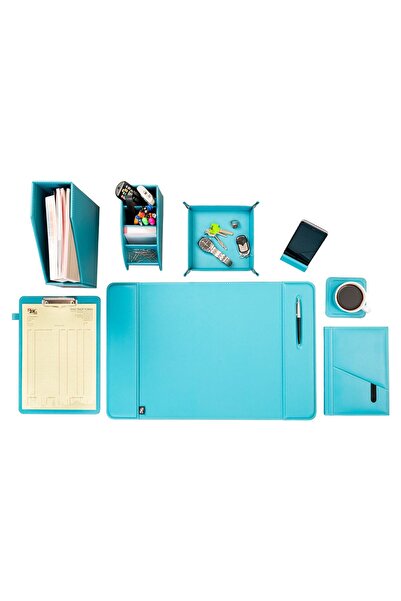 2K Sümen Takımı Masaüstü Suni Deri Hediyelik Set 8 Parça