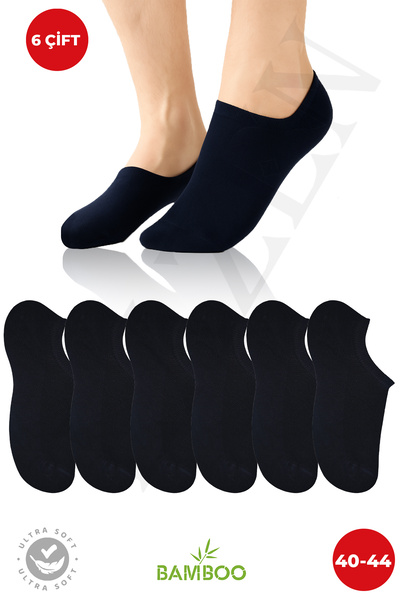 Lazen Men's Sneaker Bamboo Socks Seamless - Ballet Ankle Socks - 6 Pair Set -...