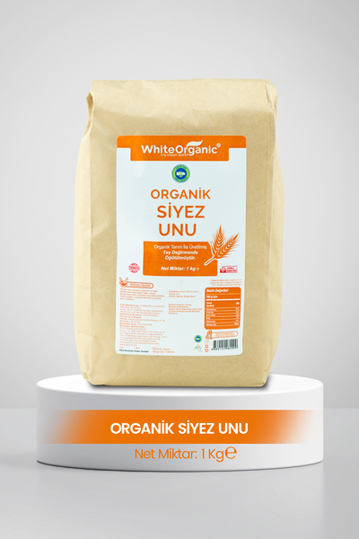 White Organic Organik Tam Siyez Unu 1 Kg Siyez Buğday Unu