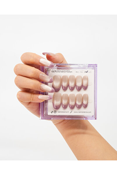 Takma Takma XS Beden 10'lu Ten Rengi Uzun Oval TT1359 Tekrar Kullanılabilir P...