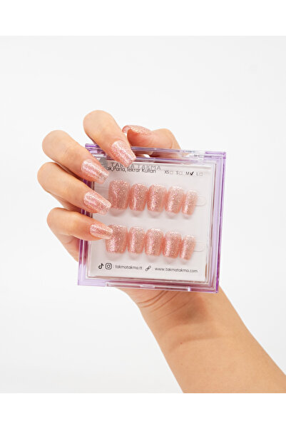 Takma Takma S Beden 10'lu Pembe Kısa Badem TT1246 Tekrar Kullanılabilir Prote...