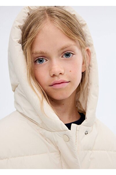 MANGO Kids Kapitone astarlı kapüşonlu palto