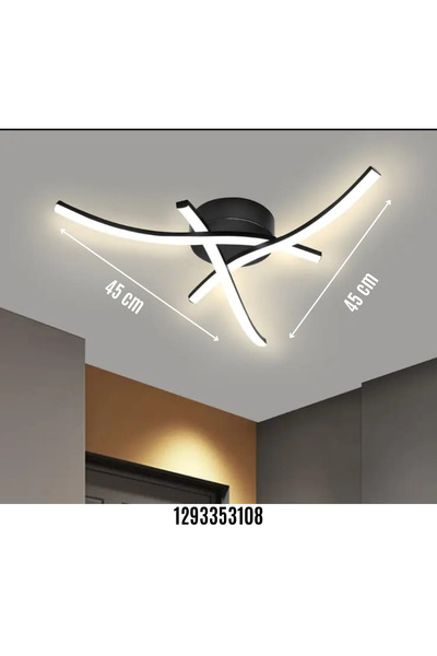 Marsel Lighting MARSEL Model 3'lü Çapraz Led Tavan Işığı Oturma Odası Yatak Odası Mutfak Ve Ofis Şık Avize