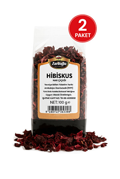 Zarifoğlu Hibisküs Nar Çiçeği Otu Bitkisi Şifalı Bitkiler Mekke Gülü Hibüsküs Hübüsküs 2 X 100 gr