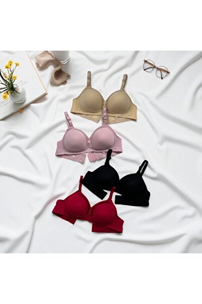 Divvinhomewear Women's Wire Free Unpadded C Cup Bra Skin