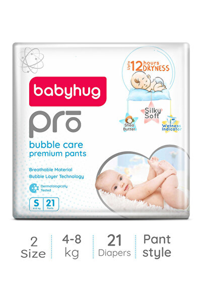 Babyhug حفاضات برو بابل كير بريميوم بانت ستايل، مقاس 2 - 21 قطعة