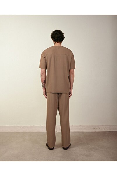 İLKCET MODA Men's Oversize Corded Ottoman Set - Lower and Upper Set