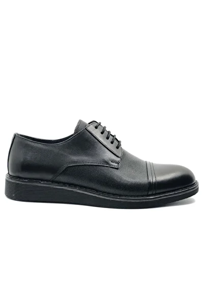 Kocamanlar Ayakkabı Berlino 701 Eva 100% Genuine Leather Men's Classic Shoes Black