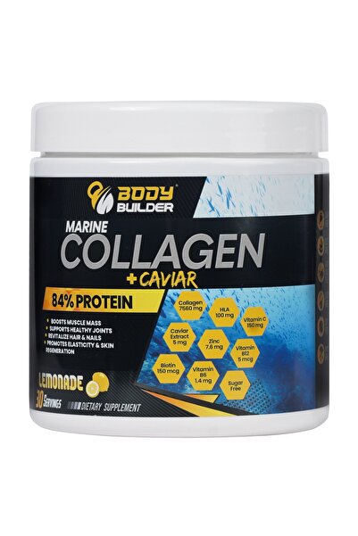 Body Builder Marine Collagen plus Caviar, Lemonade, 270 Gm