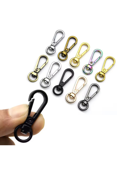 İsmet toka 10 Pieces - Metal Hook Clips with Spring (Silver) - Metal Accessory