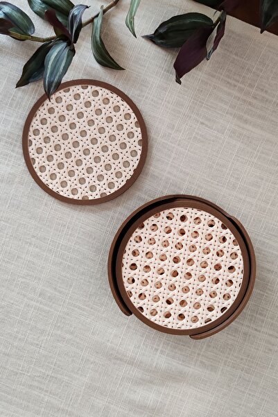 Alwen هازيران |   القاعدة | قاعدة زجاجية منقوشة من هازيران |   مجموعة من 6 قطع مع حامل |   البني