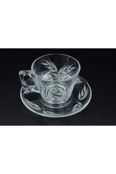 Paşabahçe Kesme yaprak desenli Vela Fincan Seti 12 Parça 195 Cc