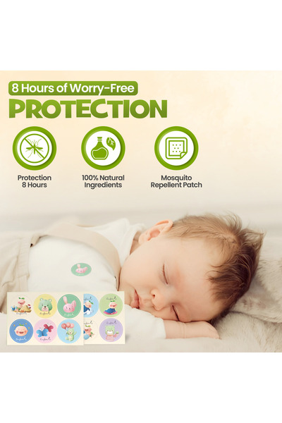 ENFANT EF Organic Bye Bye Mozzie Patch Anti-Mosquito Patch Baby Mosquito Repellent Patches 48 Pcs