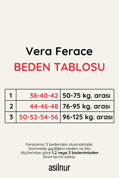 ASİLNUR Vera Ferace Siyah