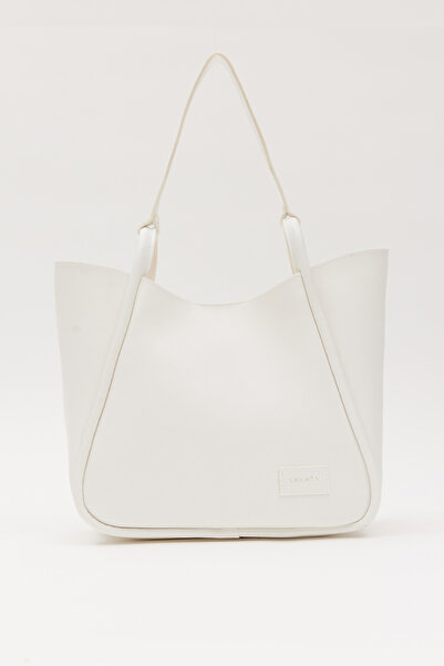 Shanta Beyaz D30 Çıtçıtlı Tek Askılı Modern Geniş Hacimli Günlük, İş ve Okul ...