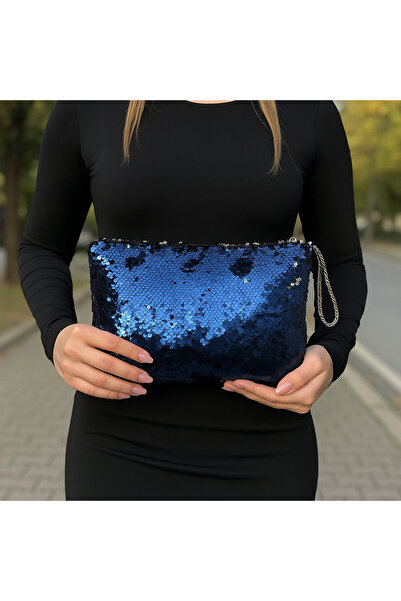 MER HOME Pullu Payetli El, Makyaj, Gece Çantası, Abiye Çanta